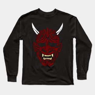 Japanese Demon Mask Long Sleeve T-Shirt